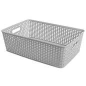 Pojemniki łazienkowe - Fl1 KOSZYK RATTAN CLASSIC 12L JASNY SZARY 40G-KOS-G461/2 - miniaturka - grafika 1