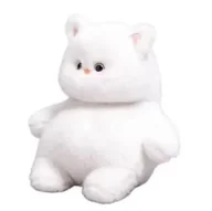 Maskotki i pluszaki - Maskotka pluszak śmieszny biały gruby kot kotek 35 cm - miniaturka - grafika 1