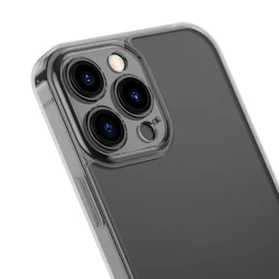 Baseus Frosted Glass Case etui pokrowiec do iPhone 13 Pro Max sztywna obudowa z żelową ramką czarny (ARWS001101) - Etui i futerały do telefonów - miniaturka - grafika 6
