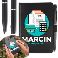 Notesy i bloczki - NOTES A6 + DŁUGOPIS Prezent dla KSIĘGOWEGO IMIĘ - miniaturka - grafika 1