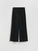 Spodnie damskie - Reserved - Spodnie z kantem - czarny - miniaturka - grafika 1