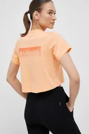 Koszulki sportowe damskie - Columbia t-shirt bawełniany kolor pomarańczowy - miniaturka - grafika 1