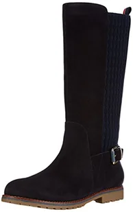Tommy Hilfiger ANNA 6B dziewczęce kozaki z długim dekoltem, niebieski - Blau Midnight Grey Blue 403-32 EU - Kozaki damskie - miniaturka - grafika 1