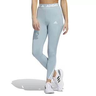 Legginsy adidas Techfit 3-Stripes Long Gym Tights HD4492 - niebieskie - Adidas - Spodnie sportowe damskie - miniaturka - grafika 1