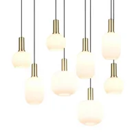 Lampy sufitowe - Kaskadowa lampa zwis DIVA 319800808 Trio do salonu bańki czarny złoty biały - miniaturka - grafika 1