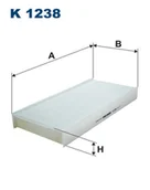 Filtry kabinowe - Filtron Filtr, wentylacja przestrzeni pasażerskiej K 1238 K 1238 - miniaturka - grafika 1
