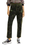 Spodnie damskie - Spodnie damskie Desigual Camo joggery moro-XS - miniaturka - grafika 1