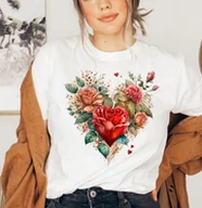 Koszulki i topy damskie - damska koszulka z sercem serce4 - miniaturka - grafika 1