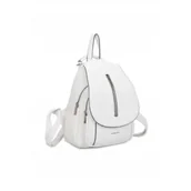 Plecaki - Modny Miejski Plecak Damski LUIGISANTO Biały Skóra Ekologiczna - miniaturka - grafika 1