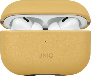 UNIQ Lyden DS - ze sztucznej skóry do AirPods Pro 2 żółte/szare - Akcesoria do słuchawek - miniaturka - grafika 1