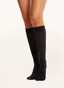 Rajstopy - Wolford Podkolanówki Velvet De Luxe schwarz - miniaturka - grafika 1