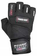 Rękawice do ćwiczeń - POWERSYSTEM POWER-SYSTEM RĘKAWICZKI POWER GRIP-BLACK-S 2800BK-2 - miniaturka - grafika 1