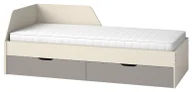 Łóżka - Łóżko młodzieżowe z materacem 90x200 Melo ME9 Cashmere Antracyt - miniaturka - grafika 1
