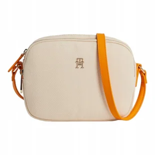 Tommy hilfiger torebka damska poppy canvas crossover beżowa - Torebki damskie - miniaturka - grafika 1