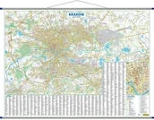 Atlasy i mapy - Kraków mapa ścienna, 1:20 500 - Księgarnie ArtTarvel: KRAKÓW - ŁÓDŹ - POZNAŃ - WARSZAWA Compass - miniaturka - grafika 1