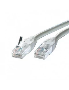 Patchcord U/UTP Kat. 5e 15m Szary ROLINE - Pozostałe akcesoria sieciowe - miniaturka - grafika 1