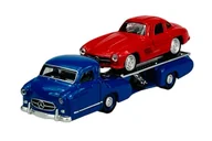 Samochody i pojazdy dla dzieci - NOREV 1955 MERCEDES-BENZ 300SL + RENNTRANSPORTER 1:64 311002 - miniaturka - grafika 1