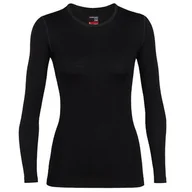 Koszulki i topy damskie - Koszulka Icebreaker Merino 260 Tech Long Sleeve Crewe Thermal Top 1043870011 - czarna - miniaturka - grafika 1