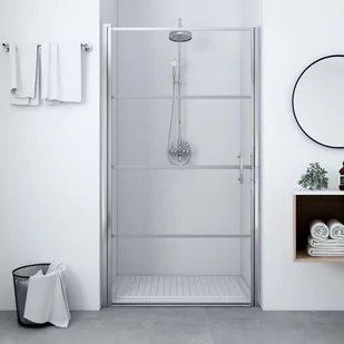 vidaXL Drzwi prysznicowe hartowane szkło 81 x 195 cm 146655 - Ścianki i drzwi prysznicowe - miniaturka - grafika 1