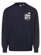 Bluzy męskie - Levi's Męska bluza nierozpinana Mężczyźni Materiał dresowy niebieski jednolity, S - miniaturka - grafika 1