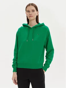 Tommy Hilfiger Bluza Flag WW0WW41245 Zielony Relaxed Fit - Bluzy damskie - miniaturka - grafika 1