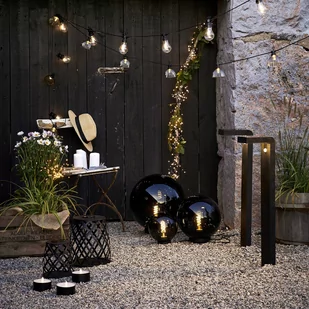 Lampa solarna LED Calabria, wzór diamentowy, 20cm - Lampy ogrodowe - miniaturka - grafika 4