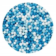 Dodatki do ciast w proszku - MACZEK CUKROWY biało-błękitno-niebieski - 50g - miniaturka - grafika 1