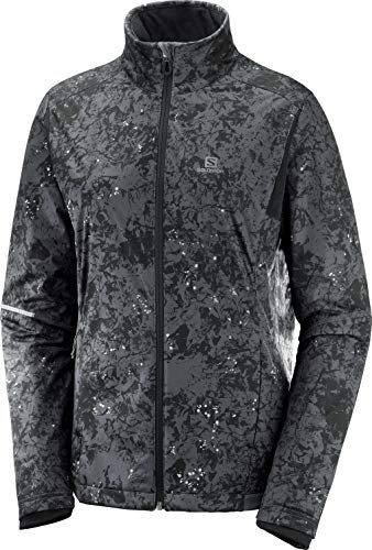 Salomon Damska kurtka sportowa, Agile Warm JKT W, poliester, szary (dla siebie), rozmiar XXL, LC1157100