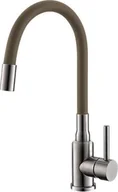 Baterie kuchenne - Bateria ALVEUS FLEXA inox + wąż beż (1147021) - miniaturka - grafika 1