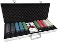 Gry karciane - B10 ZESTAW DO GRY W POKERA 500 ŻETONÓW - miniaturka - grafika 1