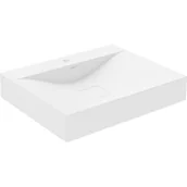 Umywalki - Mexen Poli umywalka nablatowa z konglomeratu 1/O 60 x 48 cm, biała - 23026001 - miniaturka - grafika 1