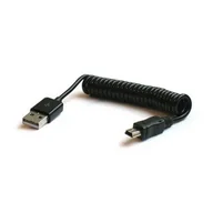 Kable USB - Savio CL-12 Kabel USB A(M) - USB Mini Spirala - miniaturka - grafika 1