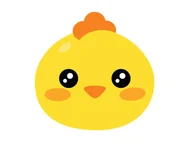 Gadżety na imprezę - Dekoracja dwustronna Kurczaczek - 31 x 30 cm - miniaturka - grafika 1