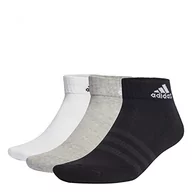 Skarpetki damskie - adidas Amortyzowane skarpety sportowe do kostki 6 par pończoch, wrzosowe średnie szare/białe/czarne, XL, Wrzos średni szary/biały/czarny - miniaturka - grafika 1