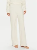Piżamy damskie - Calvin Klein Spodnie piżamowe 000QS7338E Écru Relaxed Fit - miniaturka - grafika 1