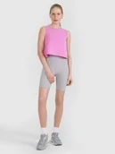 Spodenki damskie - 4F Legginsy krótkie dzianinowe damskie - szare L - miniaturka - grafika 1