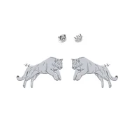 Kolczyki - Kolczyki Puma srebro - MEJK Jewellery - miniaturka - grafika 1