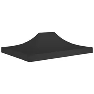 Pawilony ogrodowe - VidaXL Dach do namiotu imprezowego, 4 x 3 m, czarny, 270 g/m - miniaturka - grafika 1