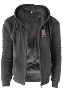 Bluzy męskie - bluza męska ocieplana na futrze2537 czarna - risardi.pl - miniaturka - grafika 1