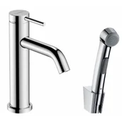 Baterie umywalkowe - HANSGROHE 73211000 Tecturis S Jednouchwytowa bateria umywalkowa 110 z główką Bidetta i wężem prysznicowym 160 cm Chrom - miniaturka - grafika 1