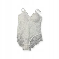 Odzież ciążowa - Body damskie Heyshape białe z koronką L - miniaturka - grafika 1