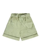 Spodenki damskie - Guess Szorty materiałowe J3GD03 WE8R0 Zielony Relaxed Fit - miniaturka - grafika 1