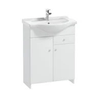 Szafki łazienkowe - Szafka z umywalką Venus 65 cm biały połysk - miniaturka - grafika 1