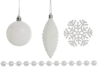 Ozdoby bożonarodzeniowe - Dekoracje choinkowe białe - 25 szt. - miniaturka - grafika 1