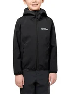 Kurtki i płaszcze dla chłopców - Jack Wolfskin - FOURWINDS JACKET KIDS, dziecięca kurtka softshell unisex, czarny granit, - miniaturka - grafika 1