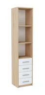 Półki do salonu - Regał z półkami i szufladami do salonu dąb sonoma + biały L7-F89 - miniaturka - grafika 1