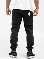 Spodnie męskie - Spodnie Materiałowe Jogger Męskie Czarne Marvel Punisher Small 4XL - miniaturka - grafika 1