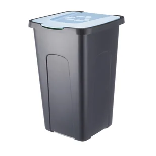 Kosz Do Segregacji 50l Czarny/niebieski Pastel (4432)  Lumarko! - Kosze na śmieci - miniaturka - grafika 1