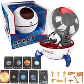 Samoloty i helikoptery - ASTRONAUTA W KAPSULE Z AKCESORIAMI ZABAWKA DLA DZIECI - miniaturka - grafika 1