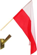 Flagi i akcesoria - Flaga polski, zestaw z drzewcem i uchwytem - miniaturka - grafika 1